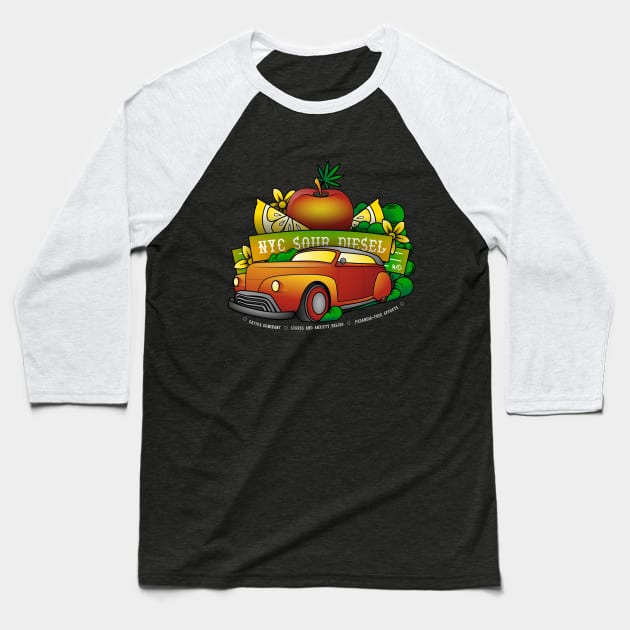 NYC Sour Diesel Baseball T-Shirt by WD